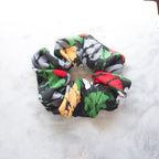 Vintage Red Rose Silk Scrunchie