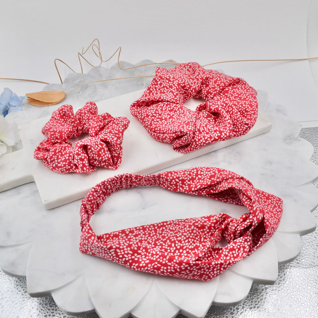Scrunchie and headband duo detail