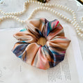 Rainbow Marble Silk Scrunchie