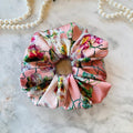 Floral Silk Scrunchie or Headband Soft Jumbo