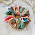 Rainbow Floral Jumbo Silk Scrunchie