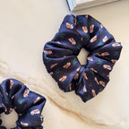 Navy Bunny Floral Silk Headband