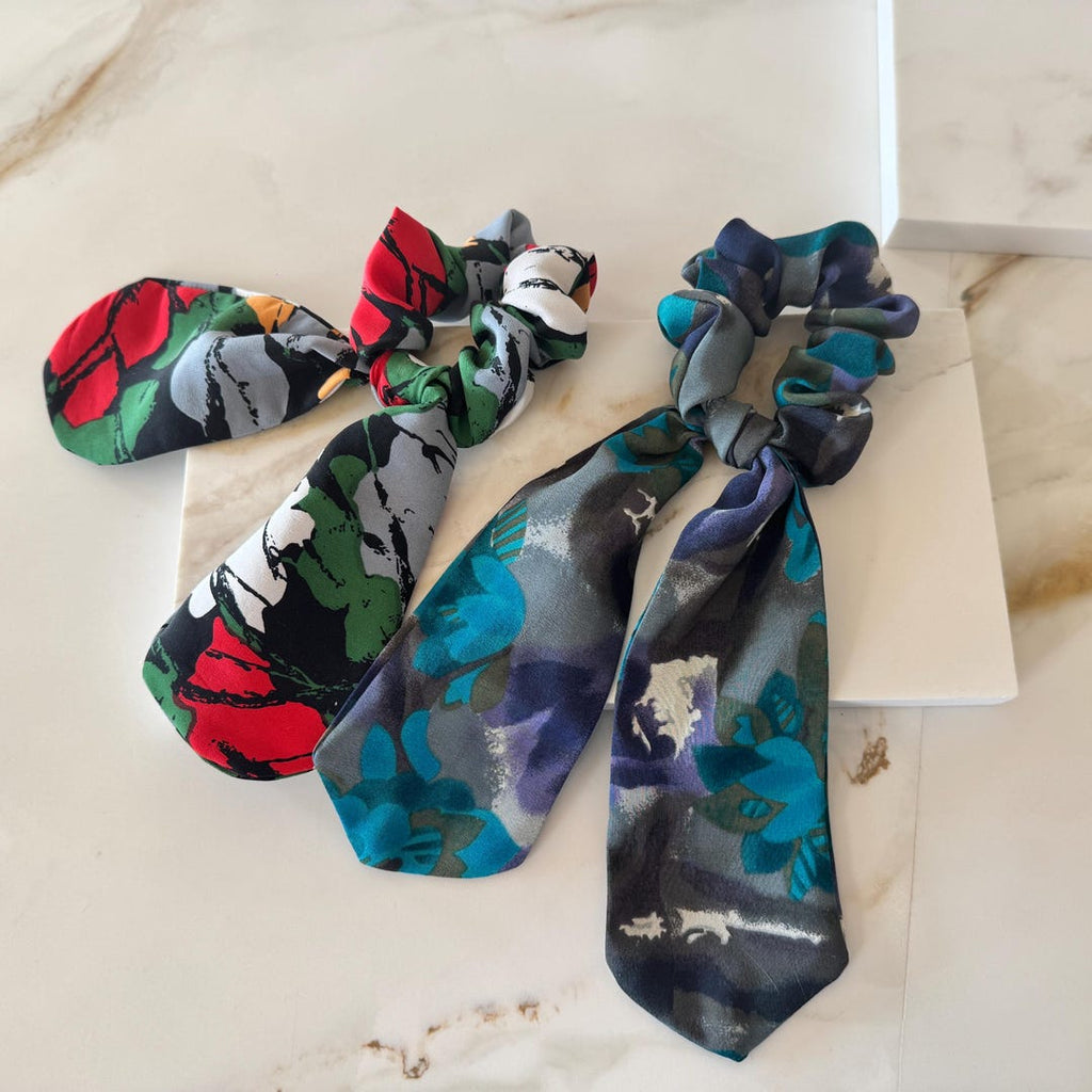 Silk Ribbon scrunchie detail