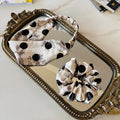 Polka Dot Silk Scrunchie