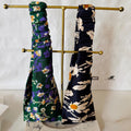 Vintage Floral Print Mulberry Silk Headband