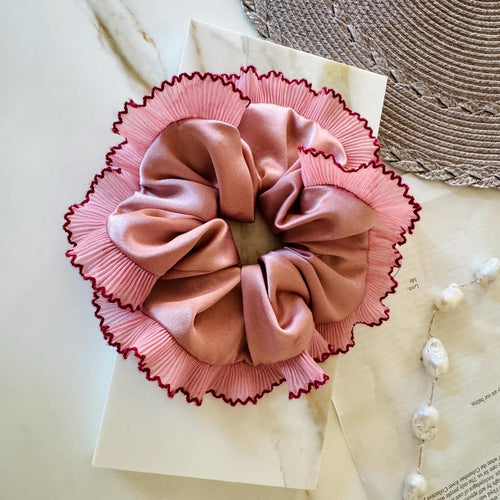 Blush Ballet Rosette scrunchie detail