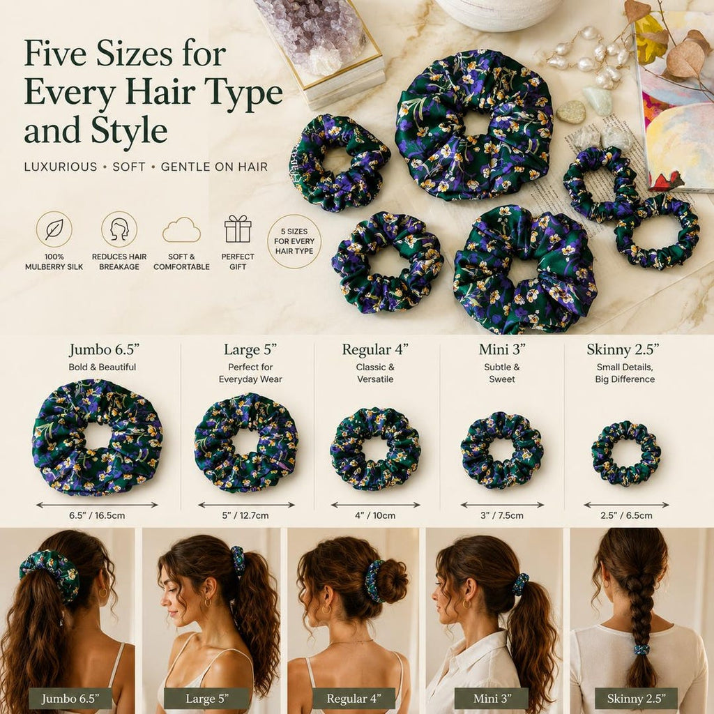 Green Floral Silk Headband