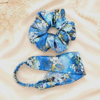 Cherry Blossom Floral Silk Scrunchie or Headband