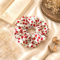 Cherry Print Mulberry Silk Scrunchie