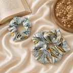 Botanical Leaf Jumbo Silk Scrunchie