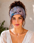Pink Lily Extra-Wide Silk Headband