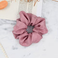 Dusty Rose Jacquard Mulberry Silk Scrunchie