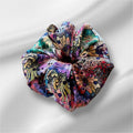 Vibrant Floral Art Silk Scrunchie