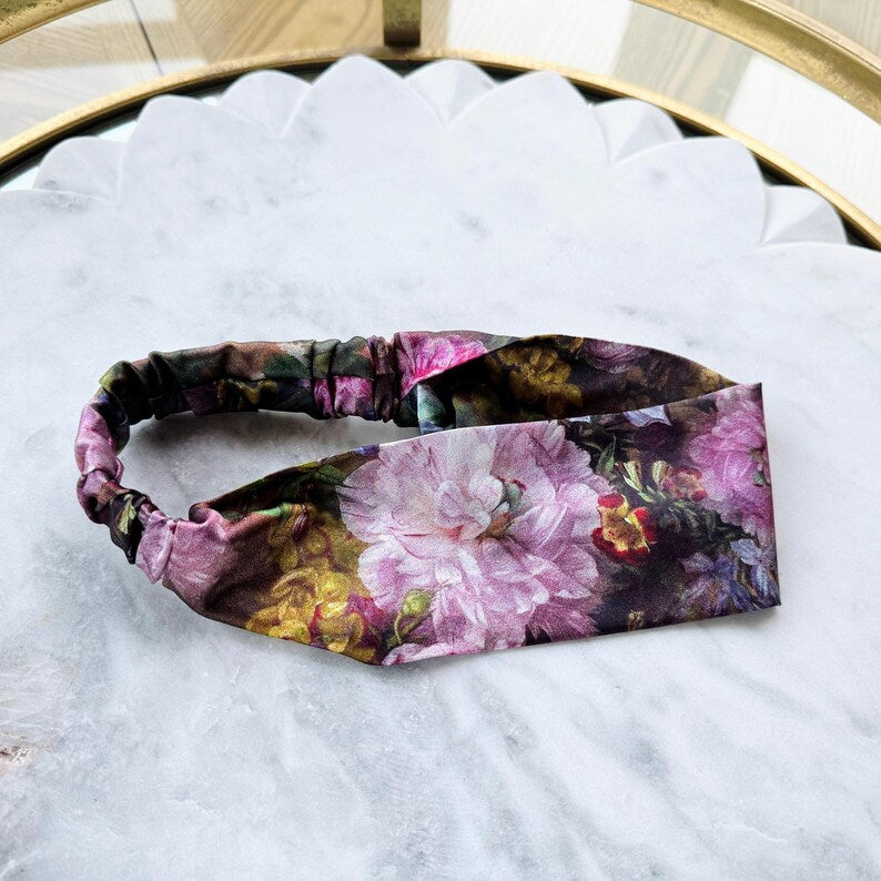 Floral Silk Scrunchie detail