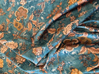 Floral Pattern Silk Scrunchie detail