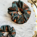 Floral Pattern Silk Scrunchie