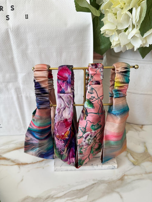 Abstract Watercolor Mulberry Silk Headband