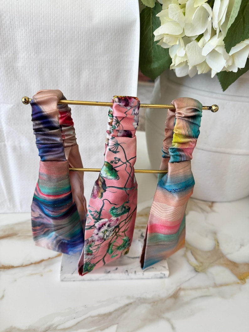 Abstract Watercolor headband detail