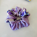 Lavender Floral silk scrunchie detail