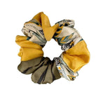 Color Block Patchwork Silk Scrunchie detail