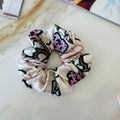Elegant Botanical Silk Scrunchie