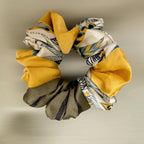 Color Block Patchwork Silk Scrunchie