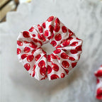 Red Cherry Vintage Mulberry Silk Scrunchie