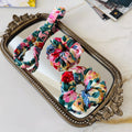 Floral Mulberry Silk Scrunchie Large Hair Tie