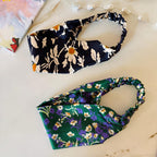 Vintage Floral Silk Headband detail