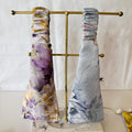 Silver Gray Rose Lavender Mist Silk Headband