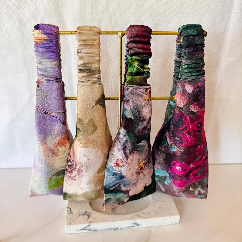 Artistic Bloom Mulberry Silk Headband