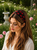 Cherry Floral Silk Headband
