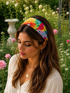 Floral Mulberry Silk Headband