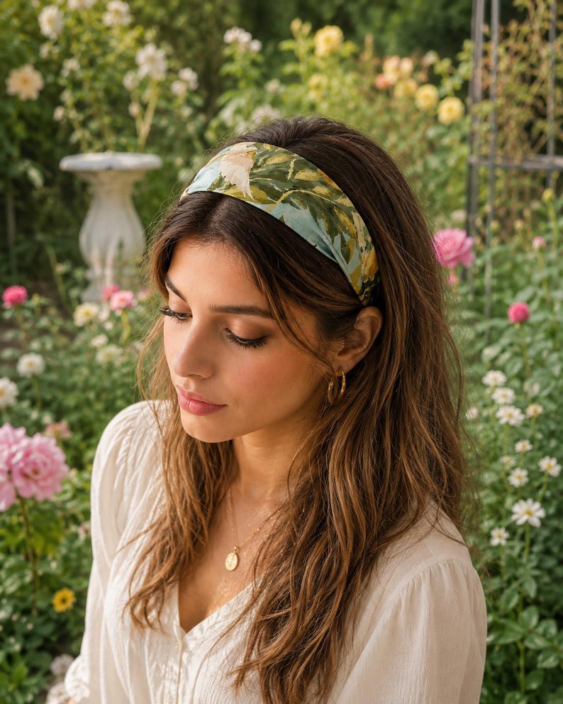 Peace Dove Lemon headband detail