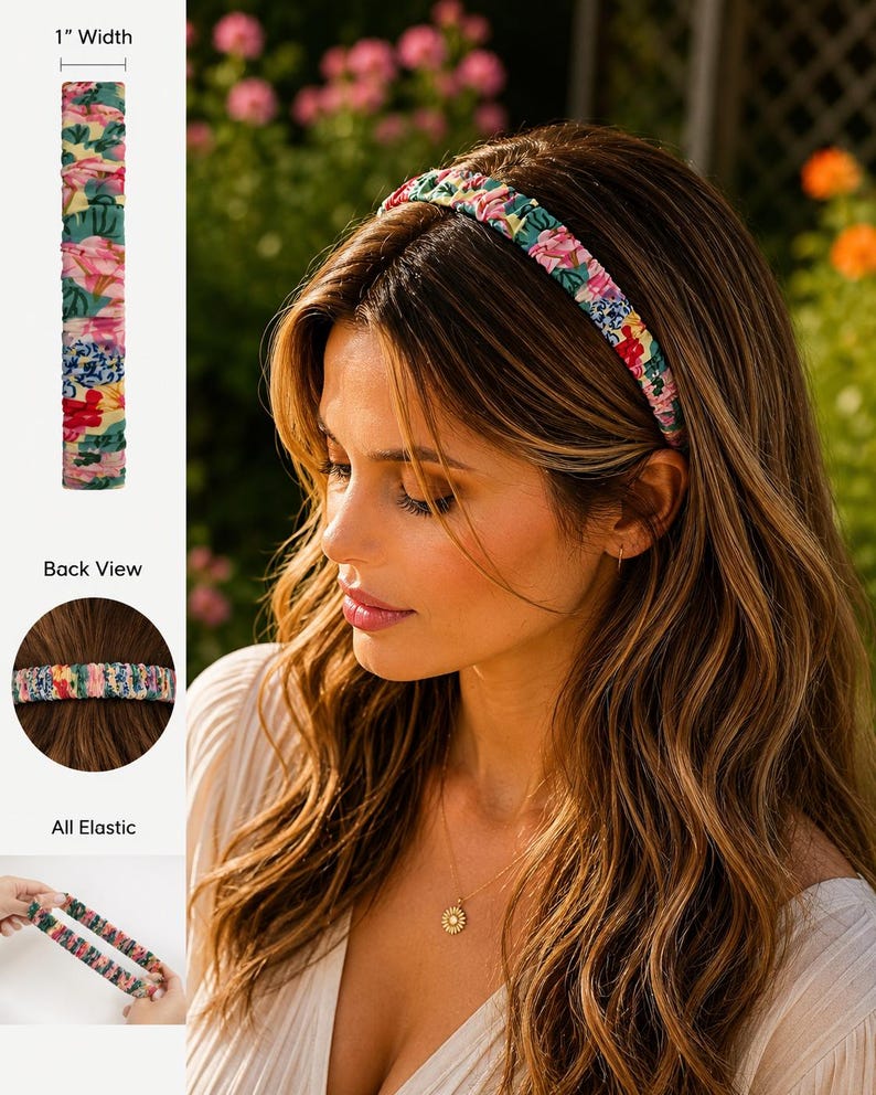Floral silk scrunchie detail