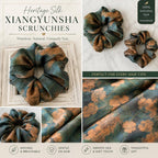 Xiangyun silk scrunchie detail