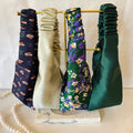 Floral and Solid Mulberry Silk Headband
