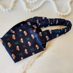 Floral and Solid headband on model