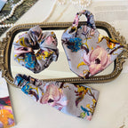 Silk headband and scrunchie collection detail